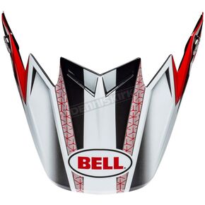 Matte/Gloss Red/White/Black Visor for Moto-9 Flex Hound Helmets