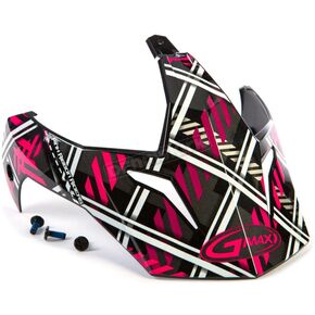 Black/Pink Visor Kit w/Screws for GM-11S Pink Ribbon Riders Plaid Helmets