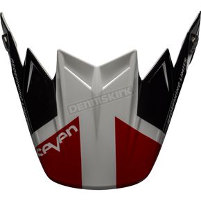 Black/White/Red Visor for Moto-9 Flex Seven Galaxy LE Helmet