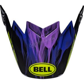 Black/Purple/Yellow Visor for Moto-9S Flex Slayco Helmets
