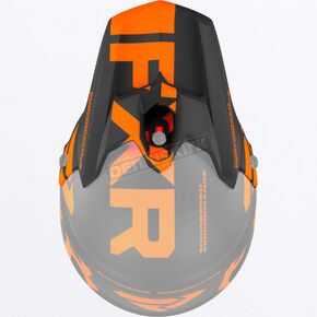 Black/Orange Torque Team Helmet Peak