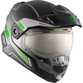 Black/Gray/Green Mission AMS Tracker Snow Helmet w/Electric Shield