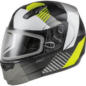 Matte Black/Hi-Vis MD04S Modular Reserve Snow Helmet w/Dual Lens Shield