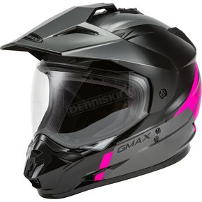 Black/Pink/Gray GM11D Scud Dual Sport Helmet