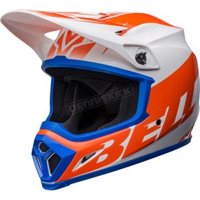 White/Orange/Blue MX-9 Mips Disrupt Helmet