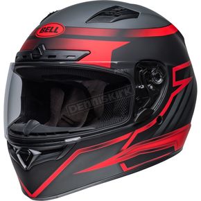 Matte Black/Crimson/Gray Qualifier DLX Mips Raiser Helmet
