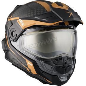 Copper/Black/Gray Mission AMS Carbon Fury Snow Helmet w/Dual Lens Shield