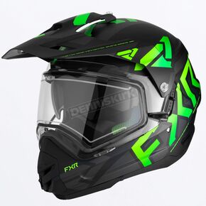Black/Lime Torque X Team Helmet w/Electric Shield & Sun Shade