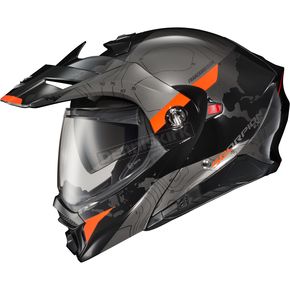 Black/Orange EXO-AT960 Modular Topographic Helmet