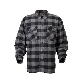 Black/Gray Covert Moto flannel Shirt
