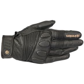 Black/Black Crazy 8 Leather Gloves