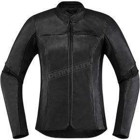 Women's Black Overlord Leather CE Jacket