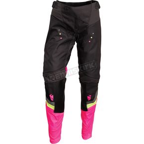Womens Charcoal/Flo Pink Pulse Rev Pants