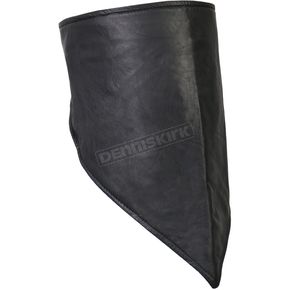 Black Soft Leather Neck Warmer w/Fleece Lining