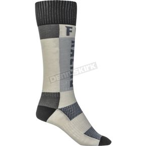 Youth Grey/Black Thick MX Socks