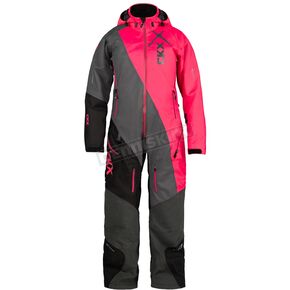  Women's Black/Charcoal/Pink Elevation One-Piece Insulated Snowmobile Suit