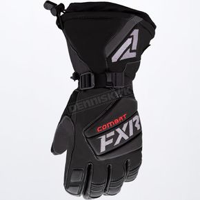 Black Leather Gauntlet Gloves