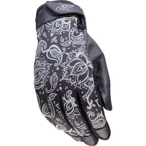Womens Black Reflective Gloves