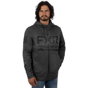 Charcoal/Black Unisex Race Division Tech Hoody
