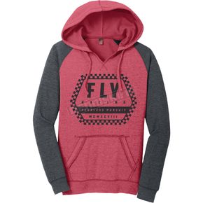 Women's Red Heather/Charcoal Track Hoody