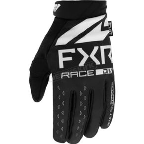 Kids Black/White Reflex MX Gloves