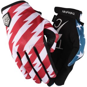 Red/White/Blue Stars & Bolts Stealth Gloves