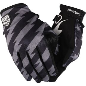 Black/Gray Stars & Bolts Stealth Gloves