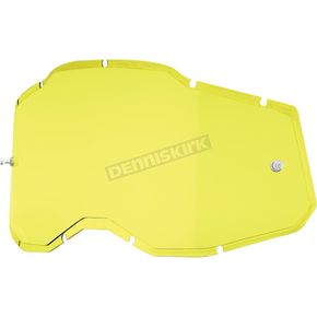 Replacement Injected Yellow Mirror Lens for Accuri 2/Racecraft 2/Strata 2 Goggles
