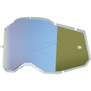Replacement Injected Blue Mirror Lens for Accuri 2/Racecraft 2/Strata 2 Goggles