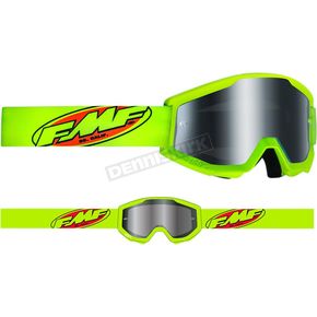 Core Fluorescent Yellow Powercore Sand Goggles w/Clear Lens