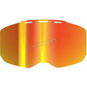 Red Mirror/Smoke Tint Edge Dual-Pane Goggle Lens