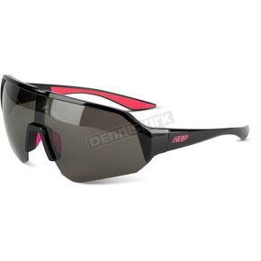 Gloss Pink Shags Sunglasses w/Polarized Smoke Lens