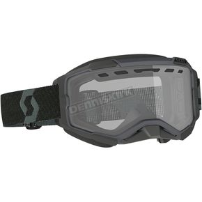 Black Fury Snowcross Goggles w/Clear Lens