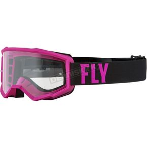 Pink/Black Focus Goggles w/Clear Lens