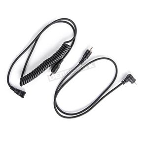 Black 90 Degree Power Cord for Mission Helmet Electric Shields