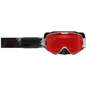 Racing Red Kingpin XL Ignite Heated Goggles w/Red Mirror Smoke Tint Lens