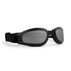 Black Folding Goggle w/Smoke Lens