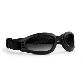Black Folding Goggle w/Photochromic Clear to Smoke Lens