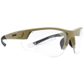 Tan Grunt Sunglasses w/Clear Lens