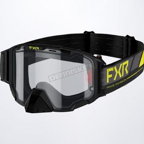 Hi-Vis/Black Maverick Electric Goggles w/Clear Lens