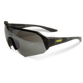Black Camo Shags Sunglasses w/Polarized Dark Chrome Mirror Smoke Tint Lens