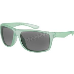 Matte Crystal Jade Luna Sunglasses w/Gray Lenses