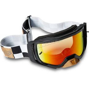 Black/White Airspace Drive Goggles w/Red Mirror Lens