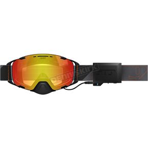 Orange Pop Aviator 2.0 Ignite S1 Flow Heated Goggles w/Fire Mirror/Light Rose HCS Tint Lens