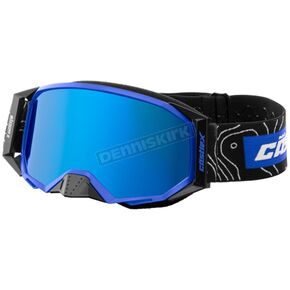Matte Blue Stage II OTG Snow Goggles w/Mirror Blue Lens
