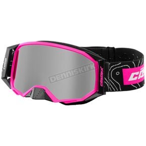 Matte Pink Glo Stage II OTG Snow Goggles w/Mirror Silver Lens