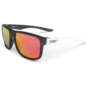Sci-Fi White Riverside Sunglasses w/Polarized Smoke Tint Lens