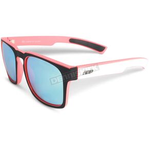 Sci-Fi Coral Seven Threes Sunglasses w/Polarized Ice Blue Mirror Smoke Tint Lens