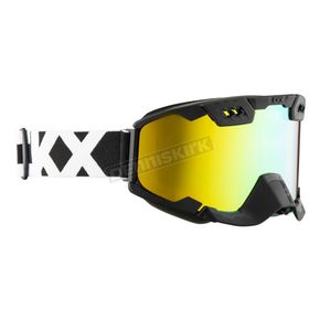 Matte Black 210 Degree Backcountry Goggles w/Gold Mirror Ventilated Dual Lens