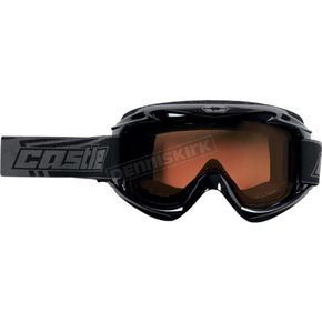 Black Launch Snow Goggles w/Amber Lens